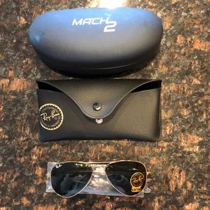 🆕 Ray-Ban Aviator Gold Small sunglasses with two cases RB 3044